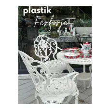 Isparta Model Ferforje Görünümlü 60 Cm Çap Plastik Masa Ve Sandalye Balkon Takım 2 Sandalye 1 Masa